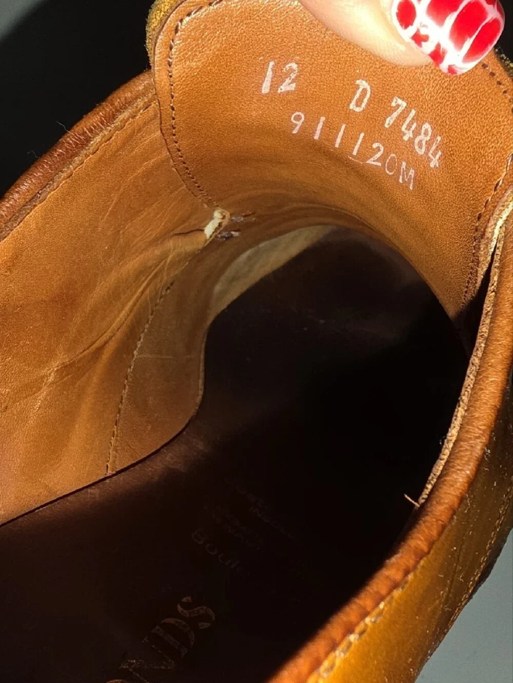 ALLEN EDMONDS SZ 12 Boulevard Men's Tan Leather Cap-Toe Oxford Dress Shoes
